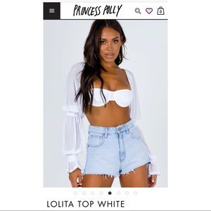 PRINCESS POLLY Lolita Crop White Top